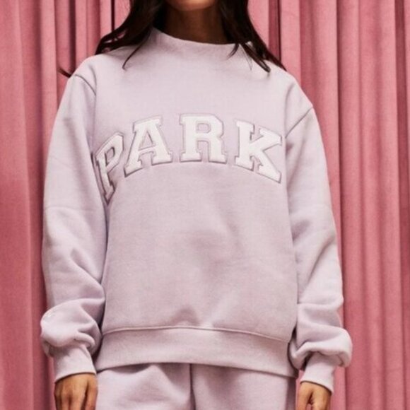 PARKE Valentine's Varsity Mockneck (Lavender + White)